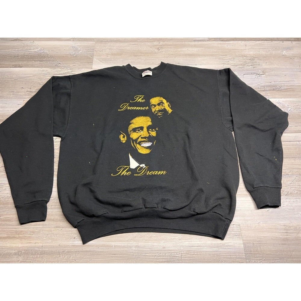 Martin Luther King Barack Obama Sweatshirt The‎ Dreamer The Dream Civil Rights L